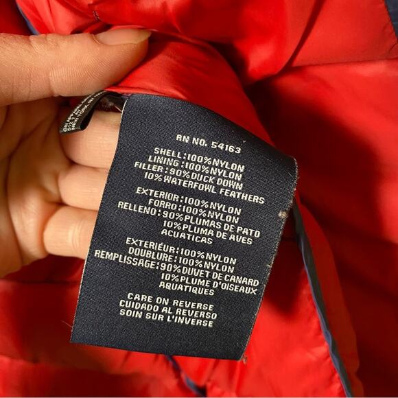 Tommy Hilfiger Women's Duck Down Puffer Coat Size XS Blue Packable Hooded Jacket - Picture 8 of 11